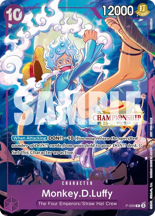 Carte One Piece anglaise P-099 Monkey.D.Luffy (version 2)