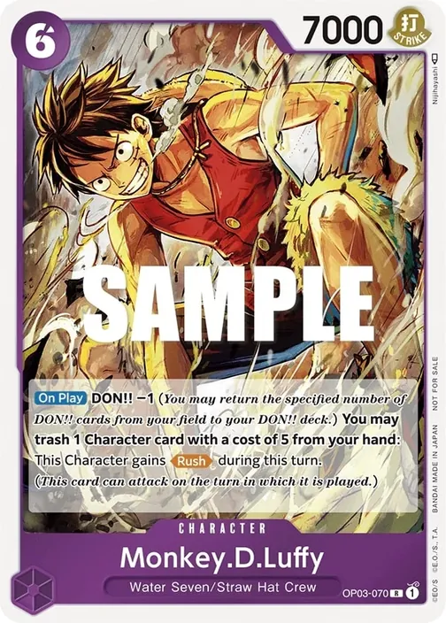 Carte One Piece anglaise OP03-070 Monkey.D.Luffy