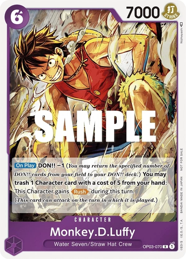 Carte One Piece anglaise Monkey.D.Luffy OP03-070 R