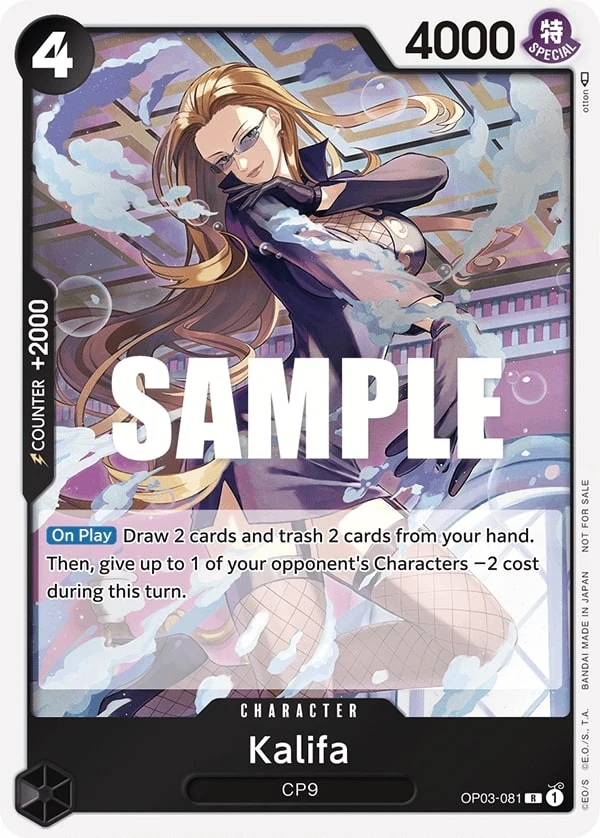 Carte One Piece anglaise Kalifa OP03-081 R