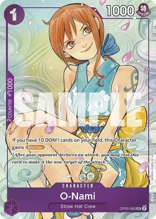 Carte One Piece anglaise OP05-062 O-Nami