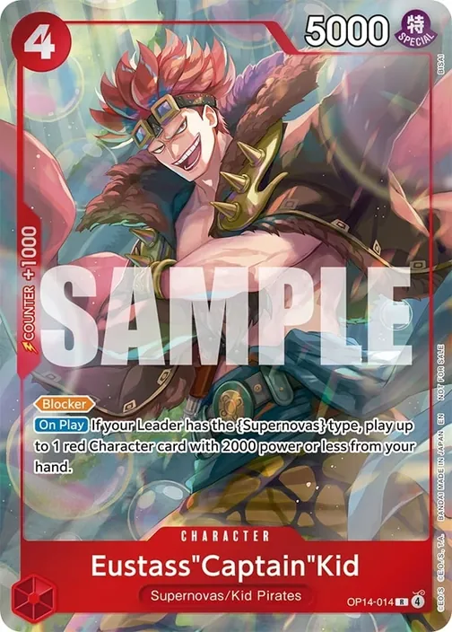 Carte One Piece anglaise OP14-014 Eustass"Captain"Kid