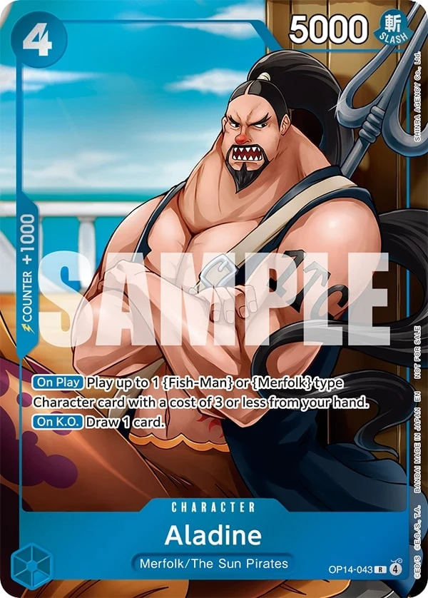 Carte One Piece anglaise Aladine OP14-043 R