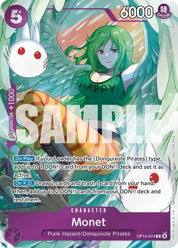 Carte One Piece anglaise Monet OP14-074 R