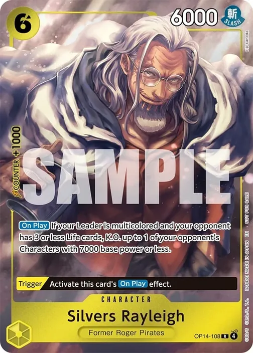 Carte One Piece anglaise OP14-108 Silvers Rayleigh
