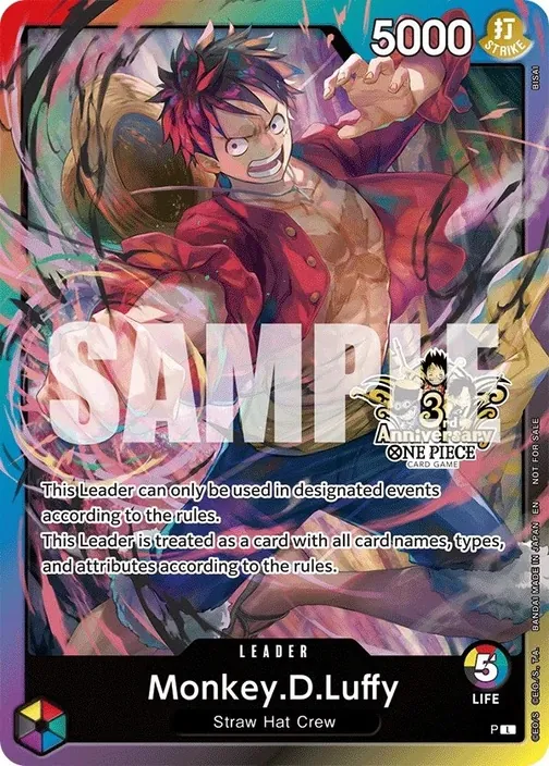 Carte One Piece anglaise  Monkey.D.Luffy