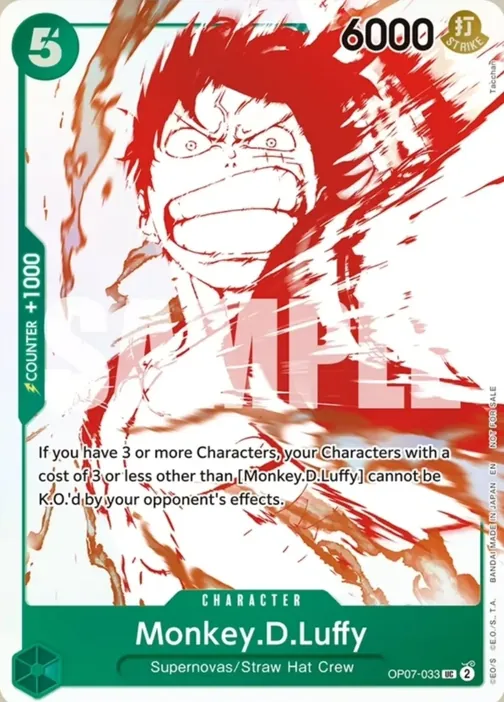 Carte One Piece anglaise OP07-033 Monkey.D.Luffy