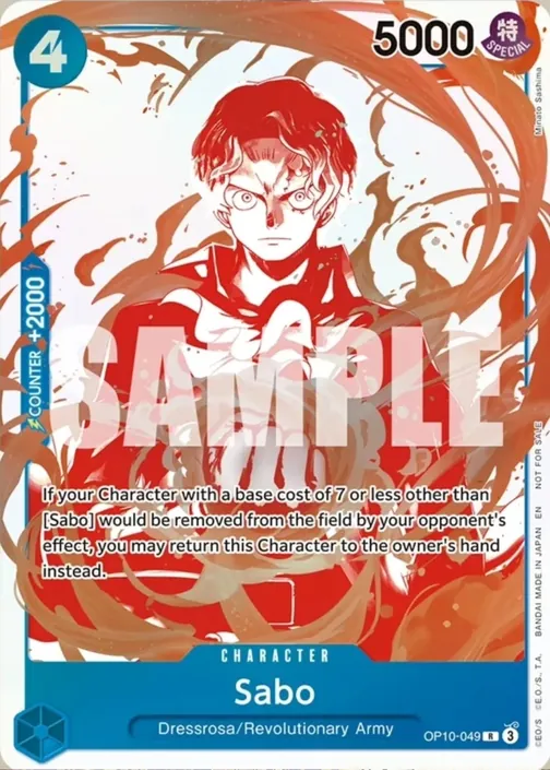 Carte One Piece anglaise OP10-049 Sabo