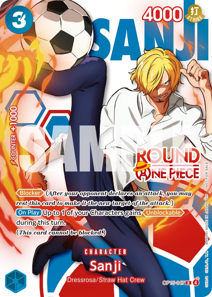 Carte One Piece anglaise Sanji OP15-047 R