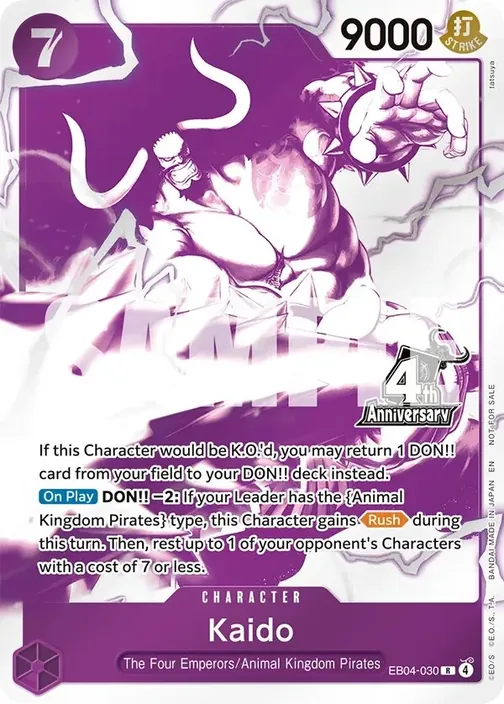 Carte One Piece anglaise EB04-030 Kaido