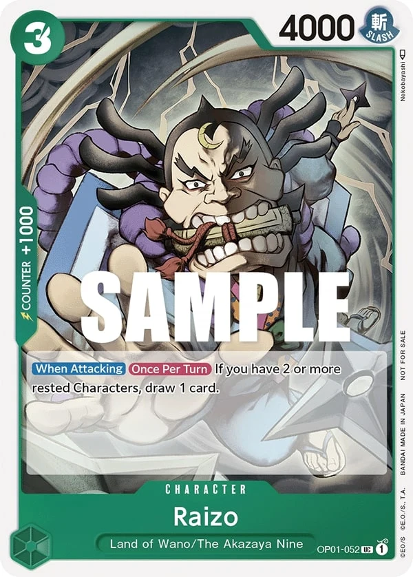 Carte One Piece anglaise Raizo OP01-052 UC