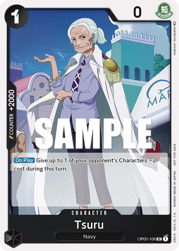 Carte One Piece anglaise Tsuru OP02-106 UC