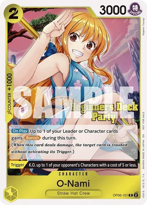 Carte One Piece anglaise OP06-101 O-Nami (version 2)