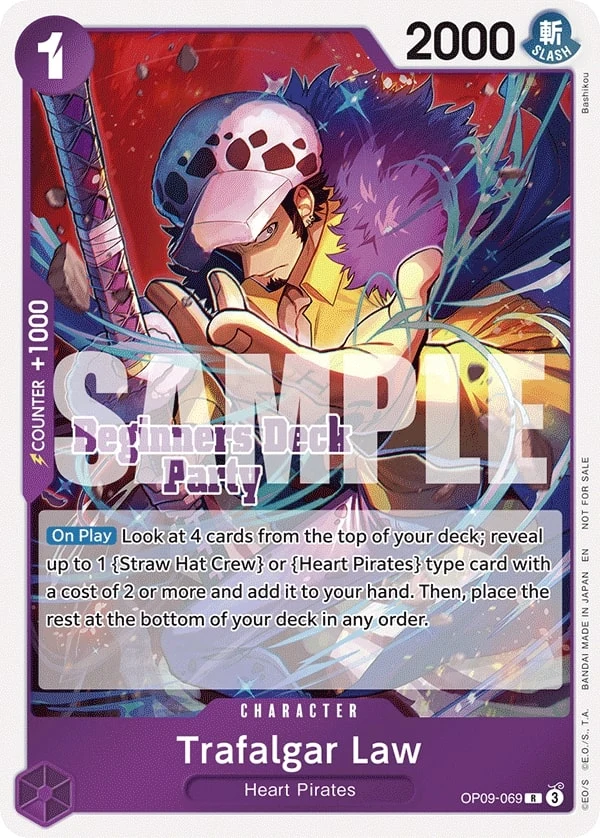 Carte One Piece anglaise Trafalgar Law OP09-069 R