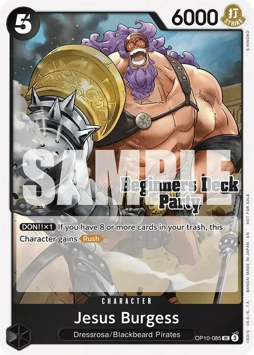 Carte One Piece anglaise OP10-085 Jesus Burgess