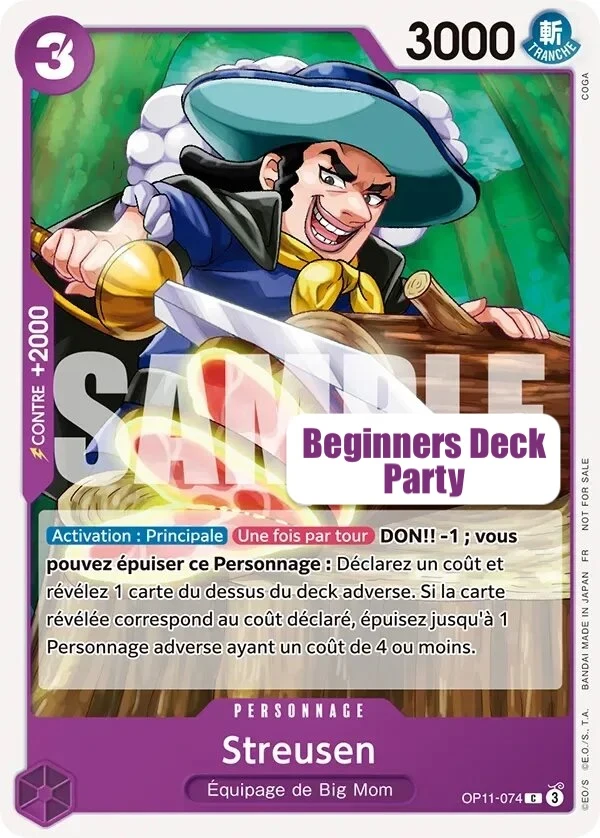 Carte One Piece anglaise Streusen OP11-074 C