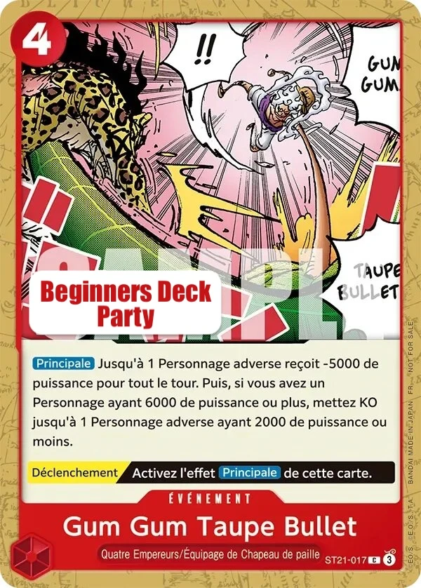 Carte One Piece anglaise Gum-Gum Mole Pistol ST21-017 C