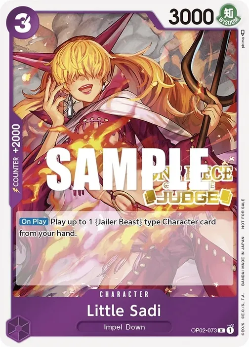 Carte One Piece anglaise OP02-073 Little Sadi