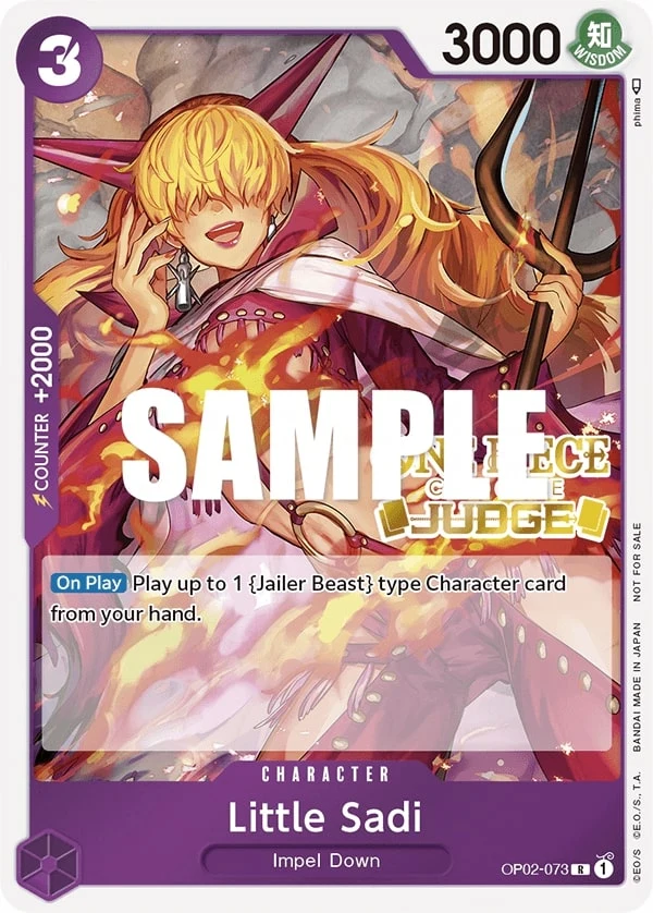 Carte One Piece anglaise Little Sadi OP02-073 R