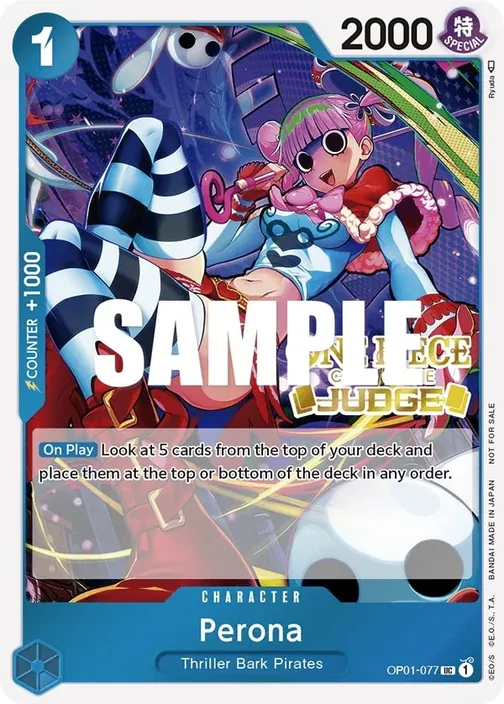 Carte One Piece anglaise OP01-077 Perona
