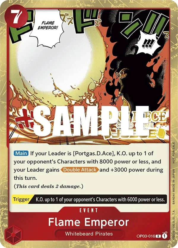 Carte One Piece anglaise Flame Emperor OP03-016 R
