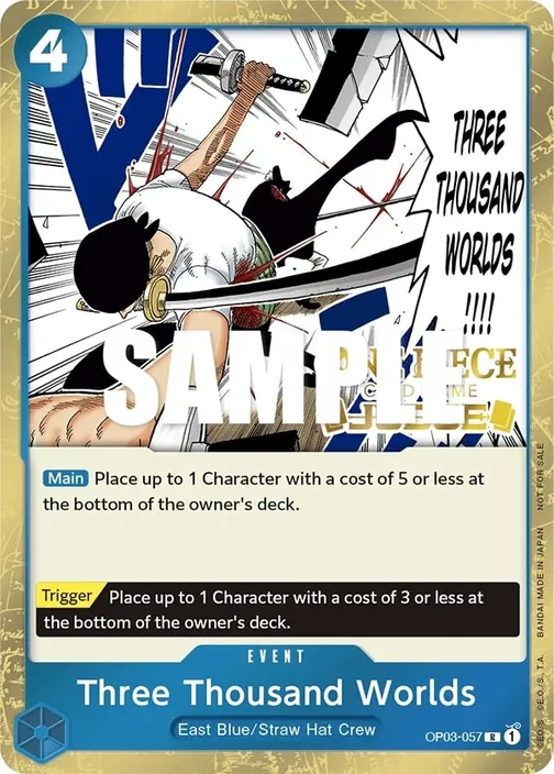 Carte One Piece anglaise OP03-057 Three Thousand Worlds