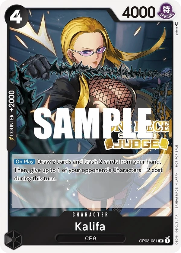 Carte One Piece anglaise Kalifa OP03-081 R