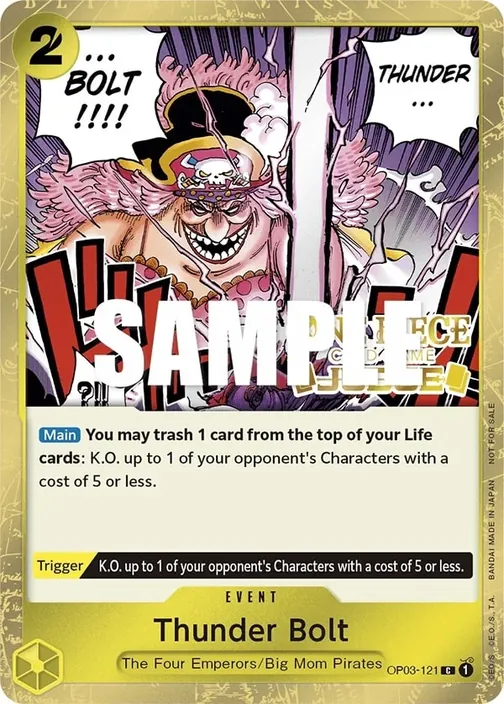 Carte One Piece anglaise OP03-121 Thunder Bolt