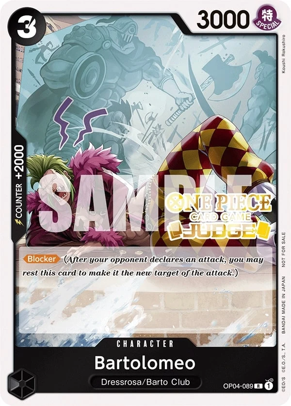Carte One Piece anglaise Bartolomeo OP04-089 R