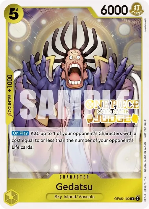 Carte One Piece anglaise OP05-102 Gedatsu
