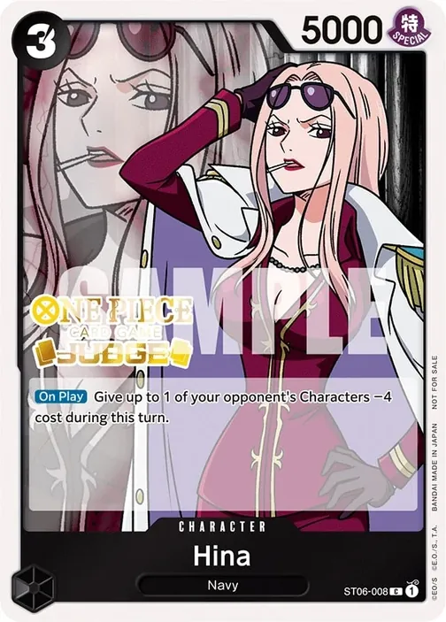 Carte One Piece anglaise ST06-008 Hina