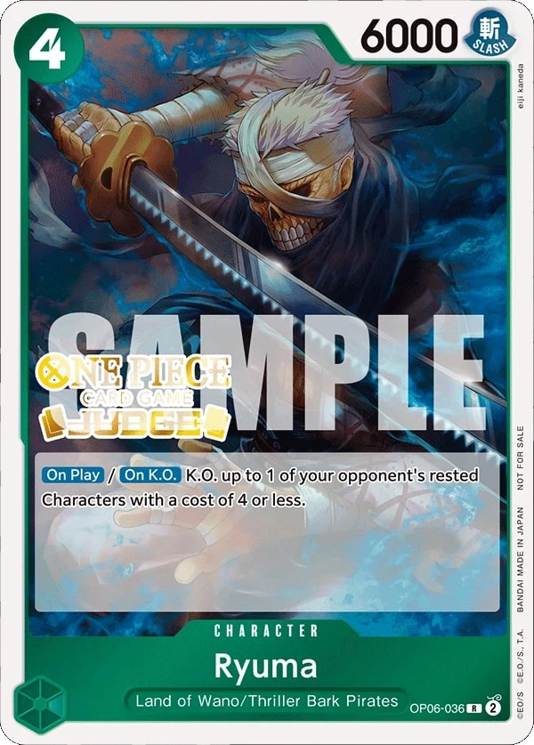 Carte One Piece anglaise Ryuma OP06-036 R