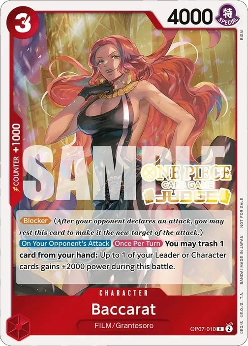 Carte One Piece anglaise OP07-010 Baccarat