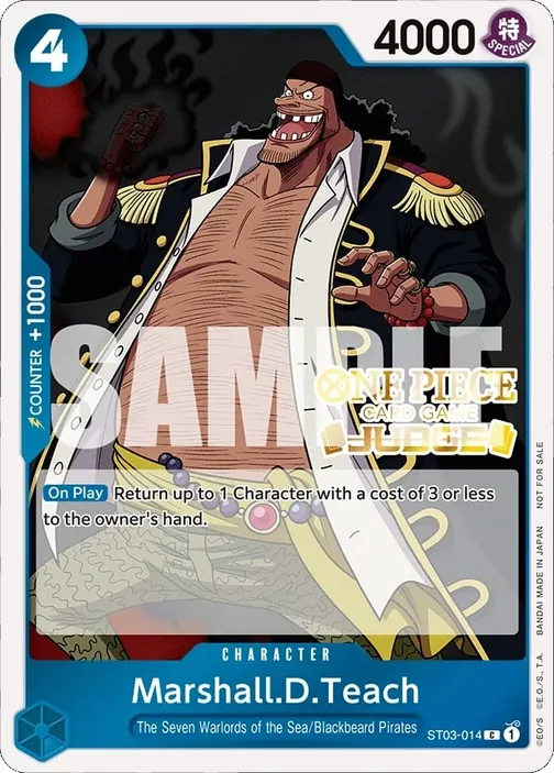 Carte One Piece anglaise ST03-014 Marshall.D.Teach