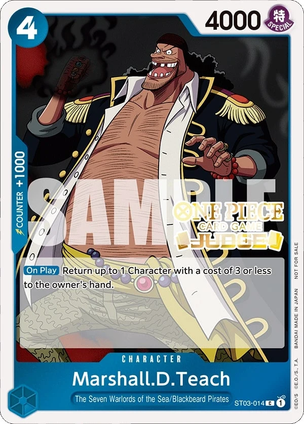 Carte One Piece anglaise Marshall.D.Teach ST03-014 C