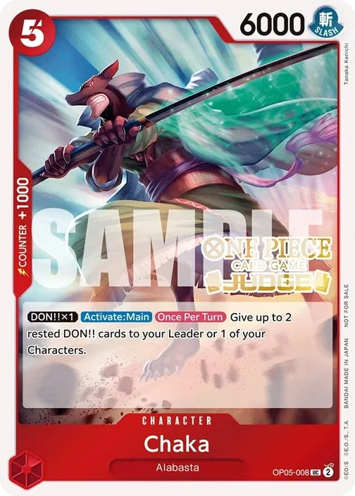 Carte One Piece anglaise OP05-008 Chaka