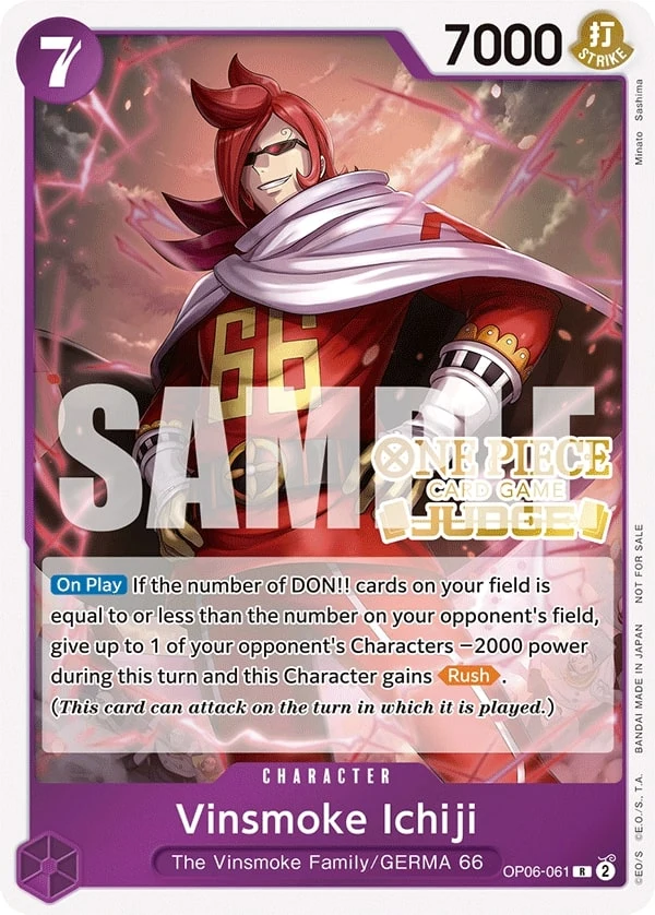 Carte One Piece anglaise Vinsmoke Ichiji OP06-061 R