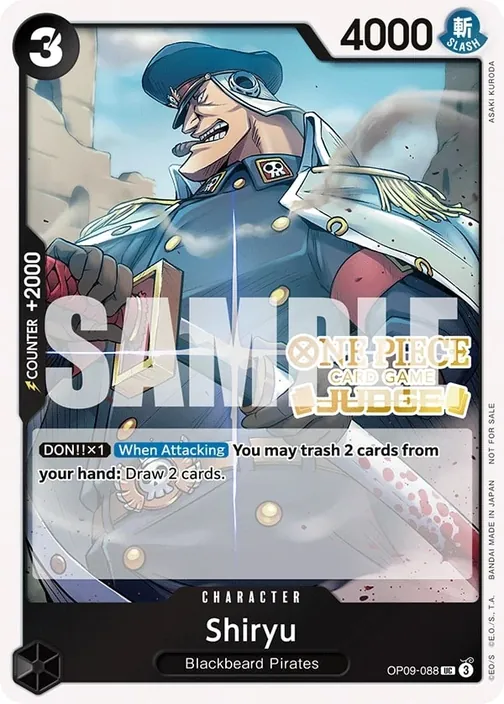 Carte One Piece anglaise OP09-088 Shiryu
