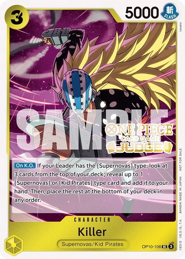 Carte One Piece anglaise Killer OP10-106 UC