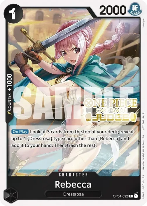 Carte One Piece anglaise OP04-092 Rebecca