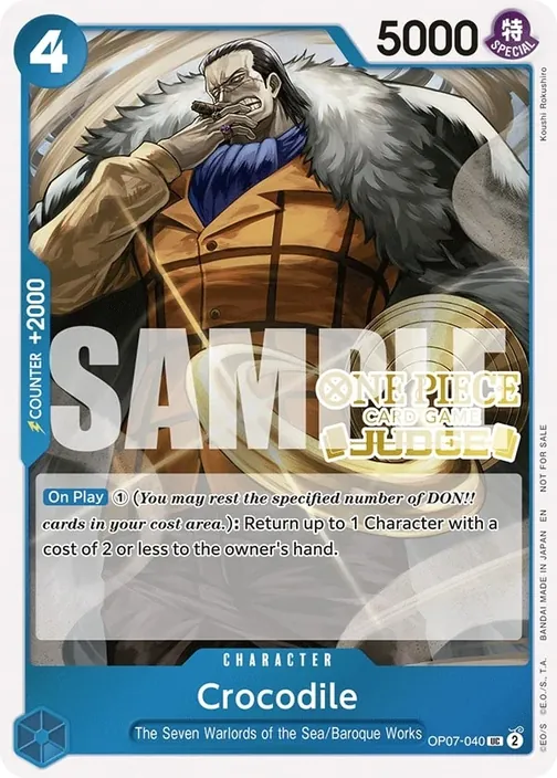 Carte One Piece anglaise OP07-040 Crocodile