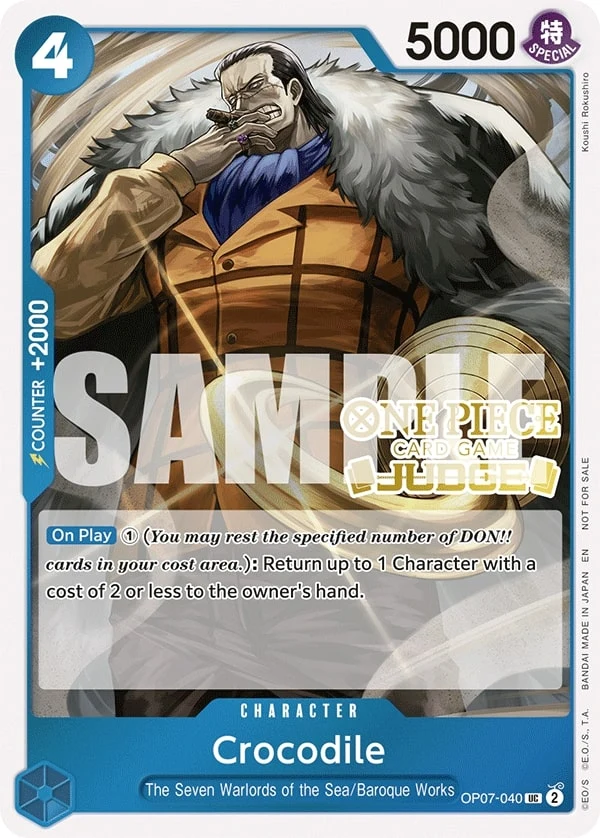 Carte One Piece anglaise Crocodile OP07-040 UC