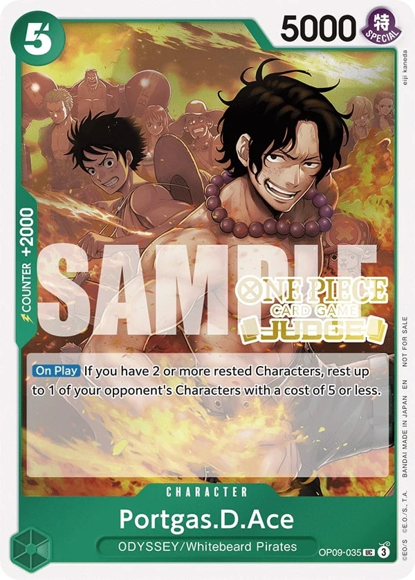 Carte One Piece anglaise Portgas.D.Ace OP09-035 UC