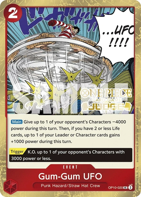 Carte One Piece anglaise Gum-Gum UFO OP10-020 UC