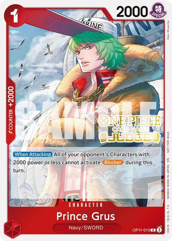Carte One Piece anglaise Prince Grus OP11-013 R