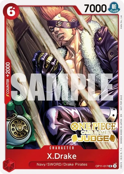 Carte One Piece anglaise OP11-017 X.Drake