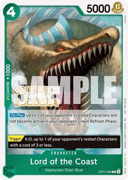 Carte One Piece anglaise OP11-028 Lord of the Coast