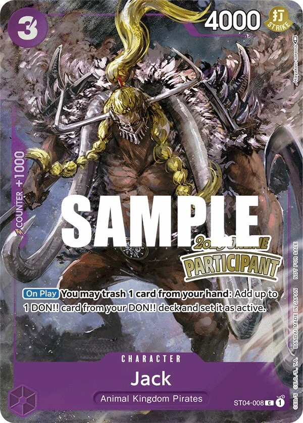 Carte One Piece anglaise Jack ST04-008 C
