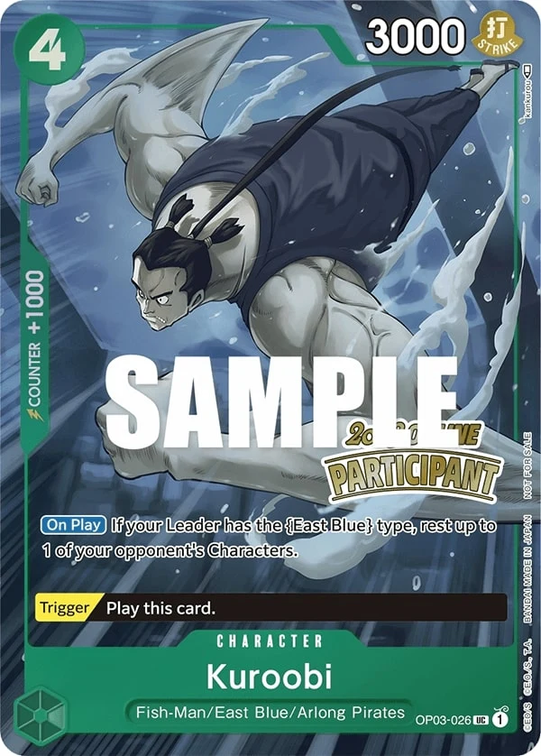 Carte One Piece anglaise Kuroobi OP03-026 UC