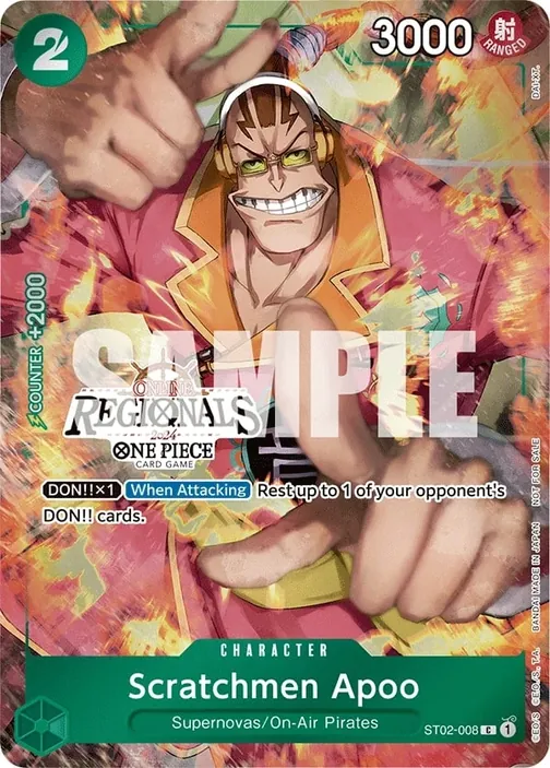 Carte One Piece anglaise ST02-008 Scratchmen Apoo